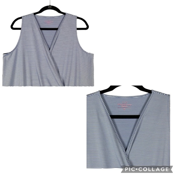 Vineyard Vines Sleeveless Blue White Striped Sankaty Romper Cover-Up - Sz M - Picture 5 of 15